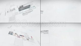 极简素雅室内设计视图包装展示装饰房地产公司产品设计宣传幻灯片 ae模板下载